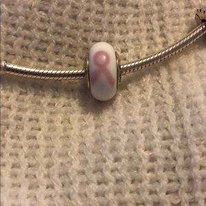 Breast cancer pandora charm